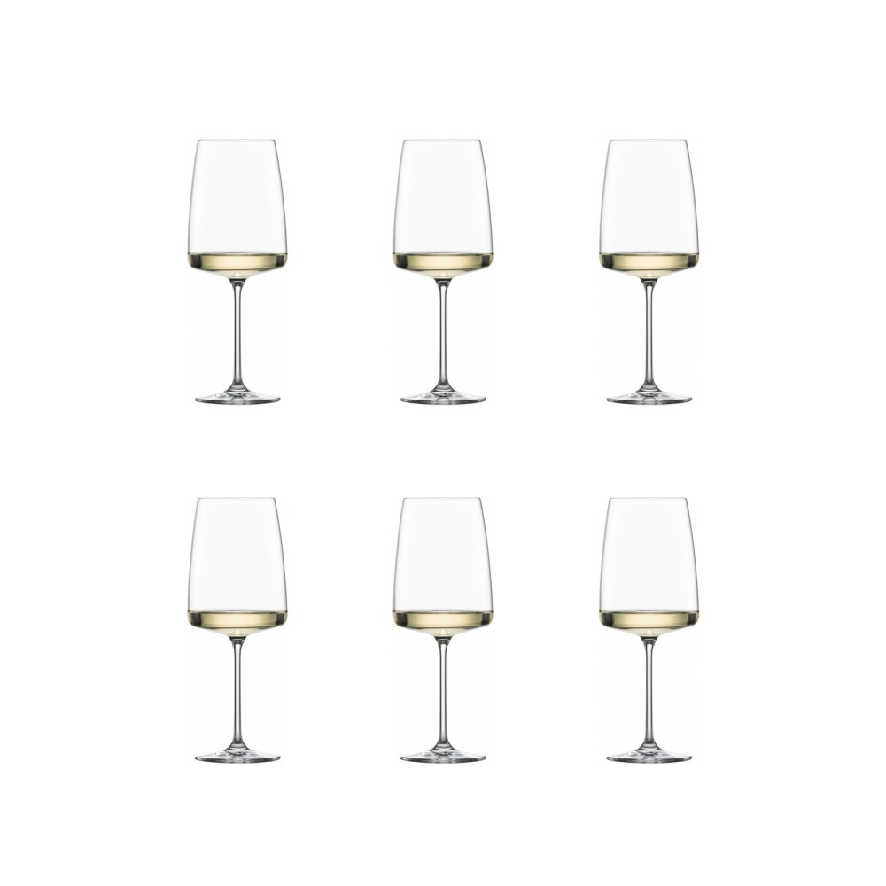 Set 6 copas vino cristal italiano, diseño: “Flor y Espigas”. – Cristales  Libélula
