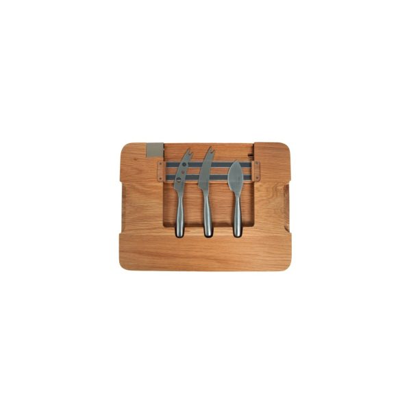 BO320083 02 - Set de 3 Mini Cuchillos para Quesos con Tabla de Servir Magnética Modelo Party - BOSKA - - D'Cocina