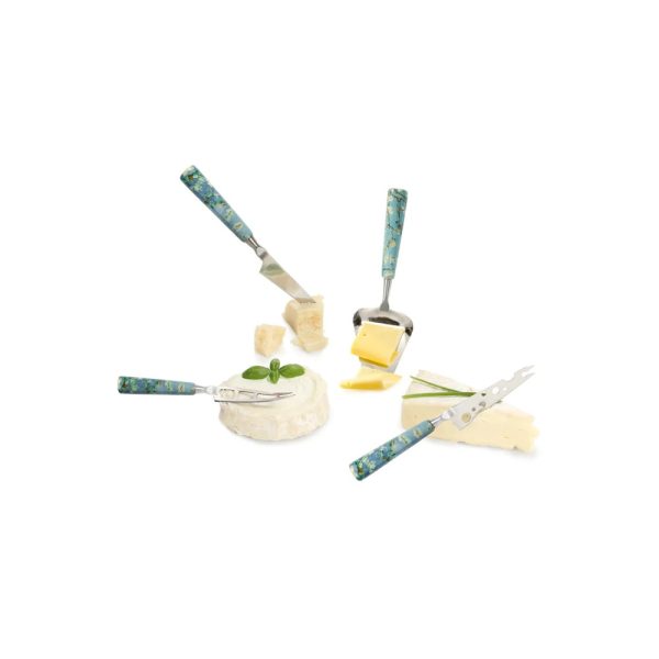 BO854014 02 - Set de 4 Mini Cuchillos para Quesos Diseño Almendro en Flor Modelo Van Gogh - BOSKA - - D'Cocina