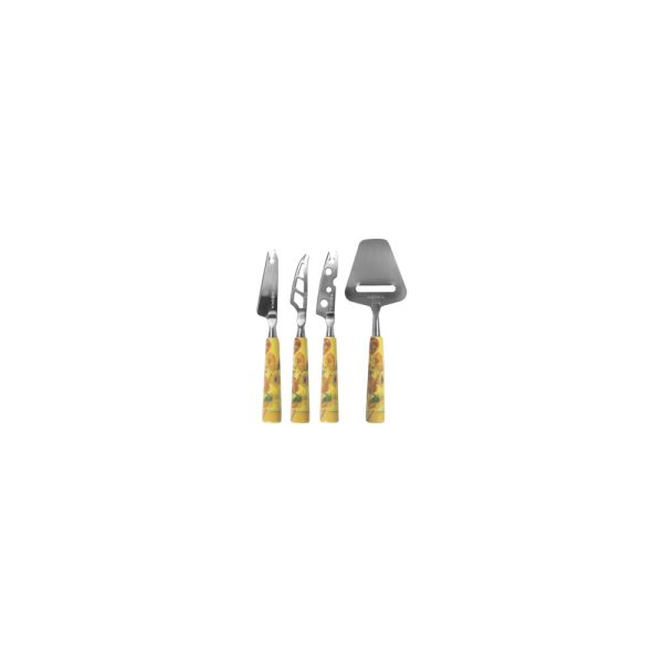 BO854024 01 - Set de 4 Mini Cuchillos para Quesos Diseño "Los Girasoles" Modelo Van Gogh - BOSKA - - D'Cocina