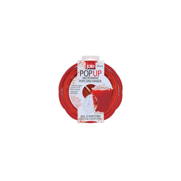 JO14449 RD 02 - Popcorn Maker Plegable para Microondas de Silicona Color Rojo - JOIE - - D'Cocina