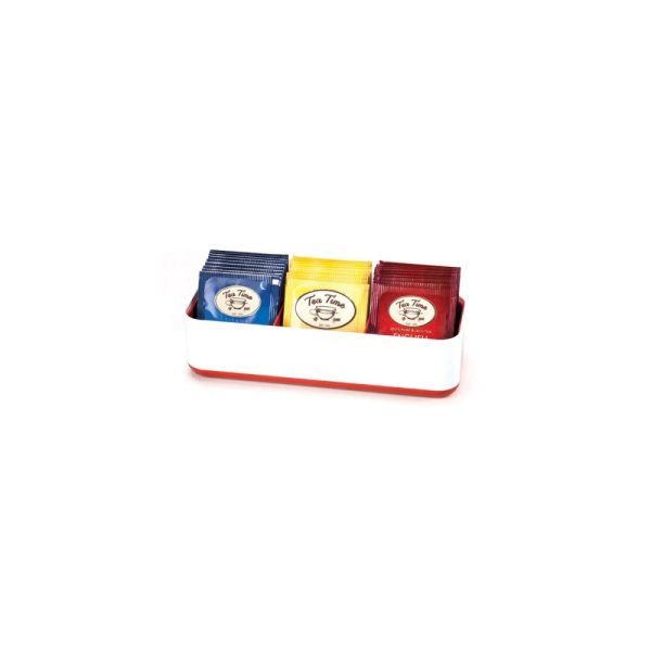 JO10087 RD 01 - Caja para Té de 3 Compartimentos Color Rojo - JOIE - - D'Cocina