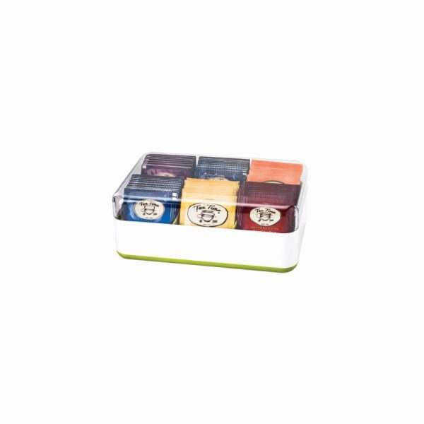 JO10091 GN 03 - Caja para Té de 6 Compartimentos Color Verde - JOIE - - D'Cocina