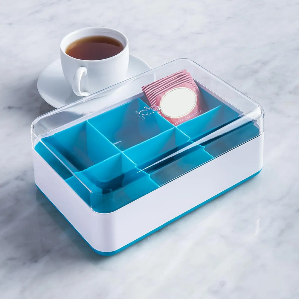 Caja para té con 6 compartimentos – Caja para bolsas de té con