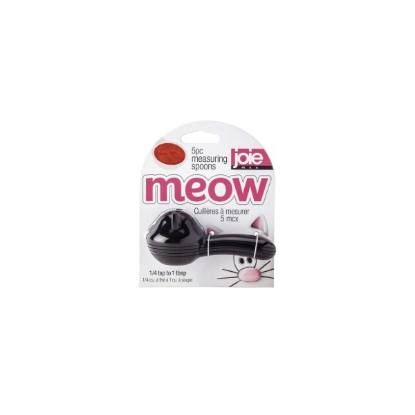 JO12500 BK 02 - Set de 5 Cucharas Medidoras de Gato Color Negro Modelo Meow - JOIE - - D'Cocina