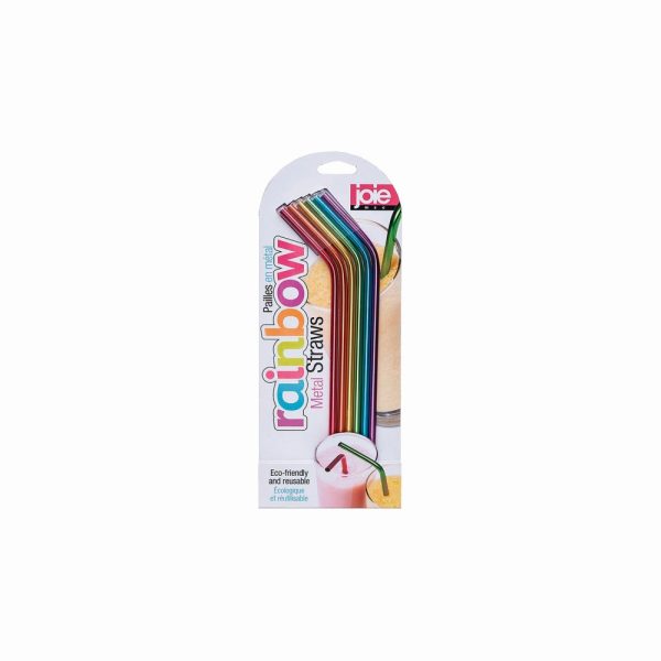 JO12582 02 - Set de 6 Sorbetes de Acero Inoxidable Color Arcoíris Modelo Rainbow - JOIE - - D'Cocina