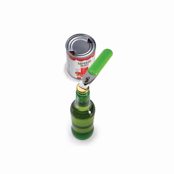 JO21636 GN 02 - Abrelatas con Perforador/Destapador de Botellas 2 en 1 Color Verde - JOIE - - D'Cocina