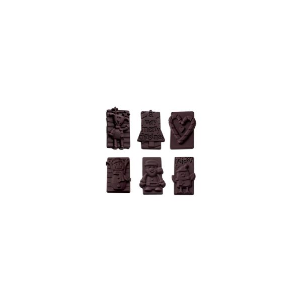 SK26146770065 02 - Molde de Silicona para Chocolate Xmas Choco Tags - SILIKOMART - - D'Cocina