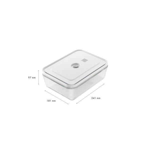 ZW36812 100 0 02 - Táper al Vacío de Vidrio para Refrigerador Color Gris Modelo Fresh & Save - ZWILLING - - D'Cocina