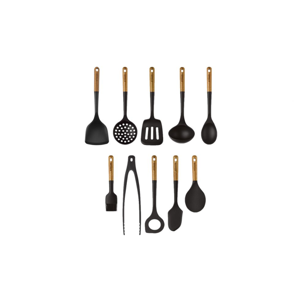 ST40503 120 0 1 - Set de 10 Pzs de Utensilios de Cocina de Silicona y Madera de Acacia - STAUB - - D'Cocina